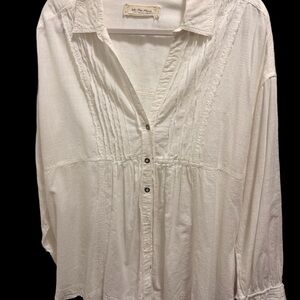 We The Free White Button-Up Top